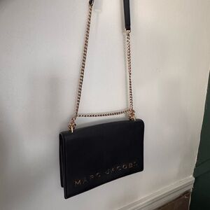 Marc Jacobs Black and Gold Crossbody Bag